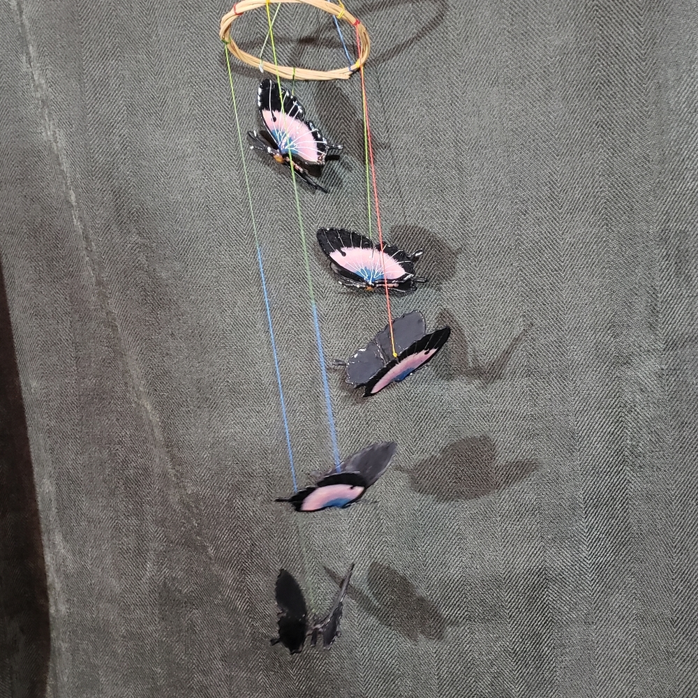 Handmade butterfly mobile